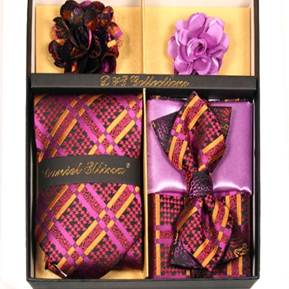Daniel Ellissa Pink Gold Bow & Neck Tie 6 Box Set